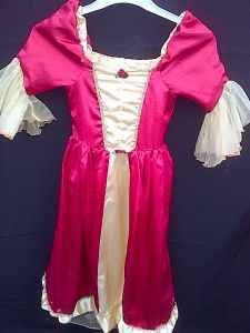 Kids Costumes to Hire - Red and Yellow Belle Reversable Dress